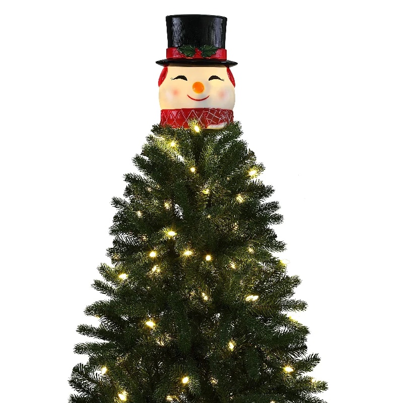 12 in. Blow Mold Lit Tree Topper - Snowman