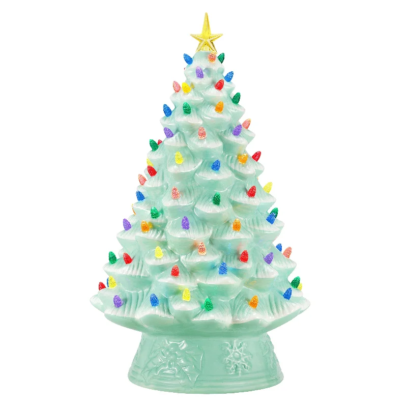 18 in. Nostalgic Ceramic Tree - Seafoam