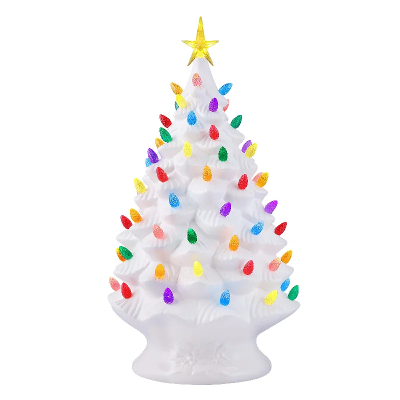 24 in. Nostalgic Ceramic Tree - White