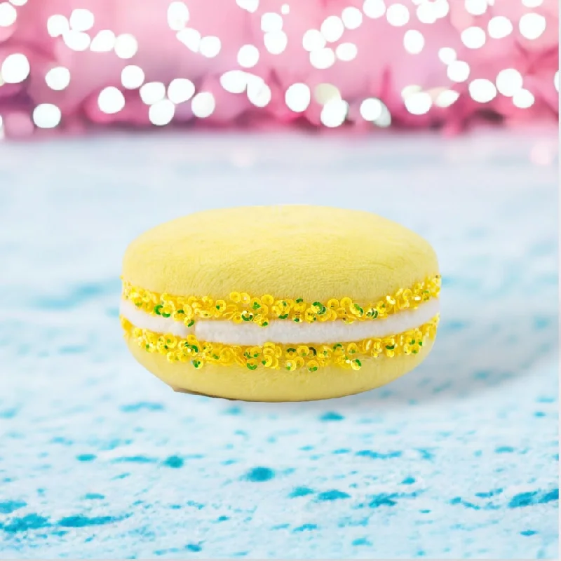 4" Pastel Yellow Macaron Set Of 6