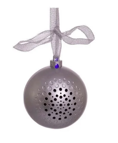 3" Silver Musical Bluetooth Ornament Ball