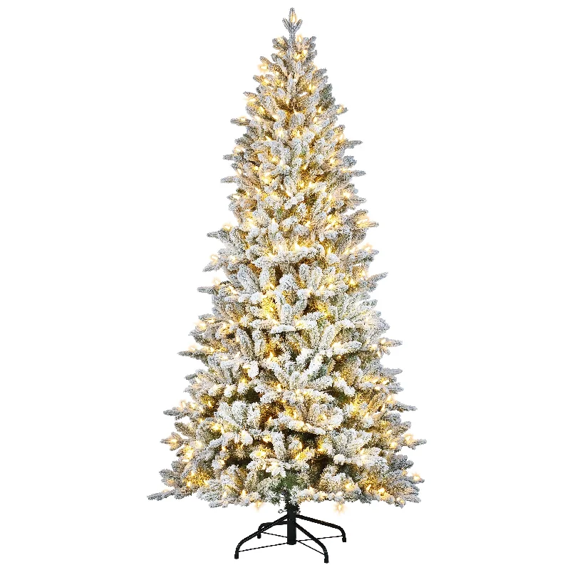 6.5 ft. Flocked LED 55-Function Tree with Alexa