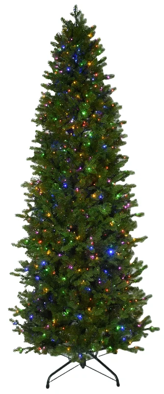 7.5' Noble "Pole" Flocked Fir Life Like Tree with Starry LED Lights