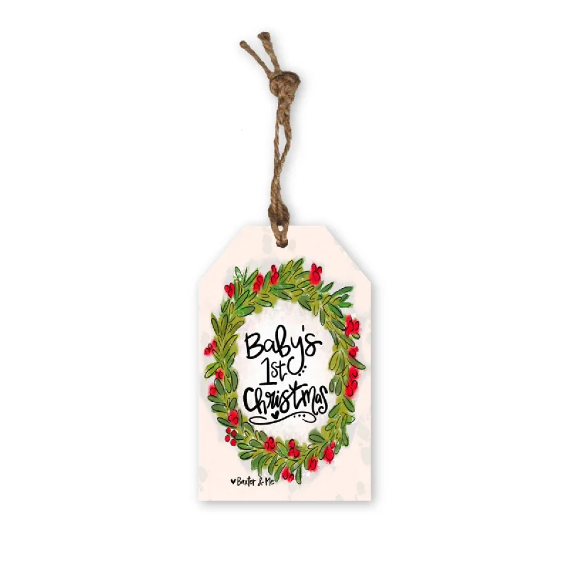 Baby's 1st Christmas Gift Tag Ornament