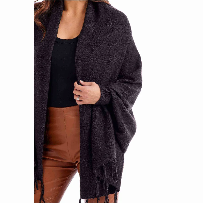 Charcoal Cardigan Wrap