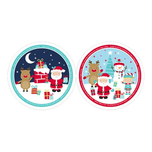 Christmas Printed Plastic Plate 11 Inch