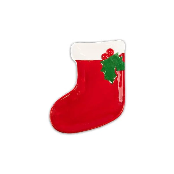 Christmas Stocking Ceramic Plate