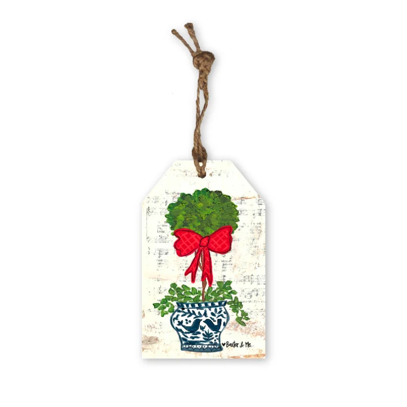 Christmas Topiary Gift Tag Ornament