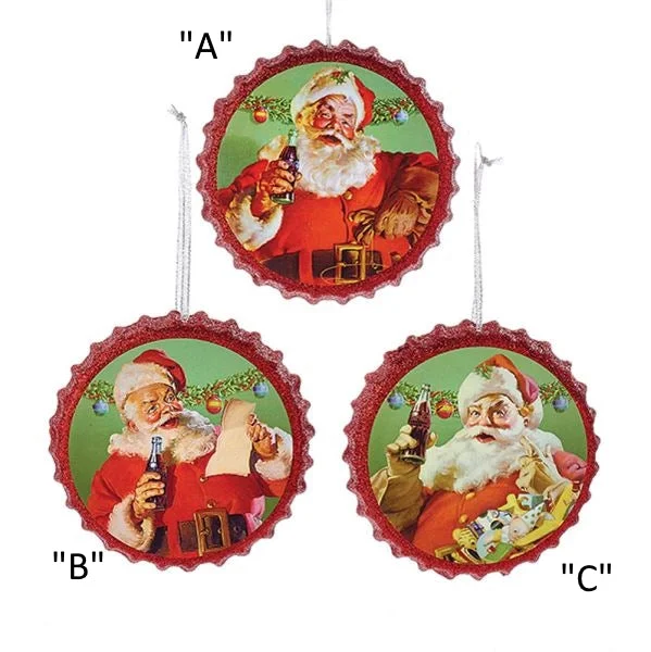 Coca-Cola® Santa Bottle Cap Ornaments