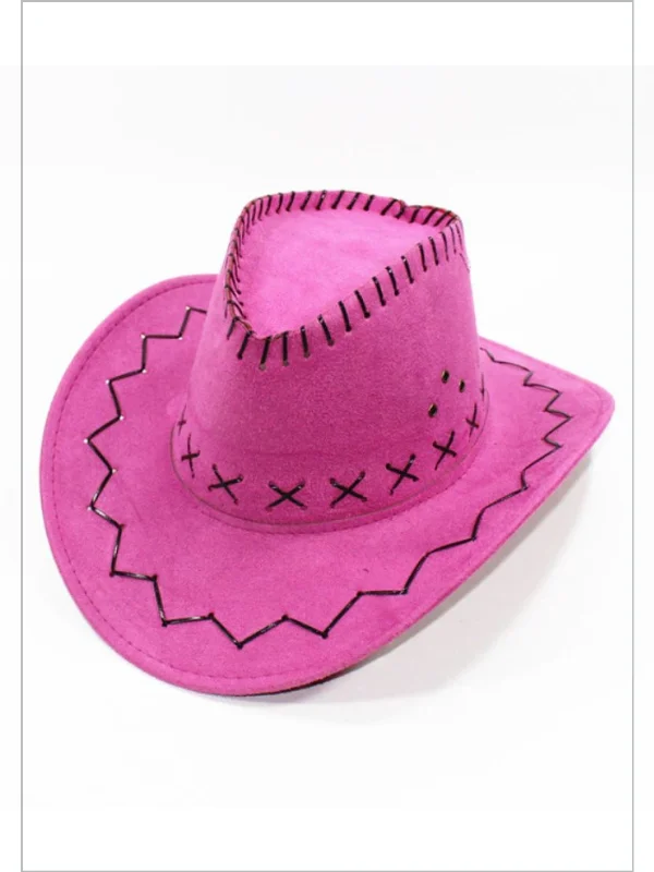 Girls Cowgirl Fashion Hot Pink Hat