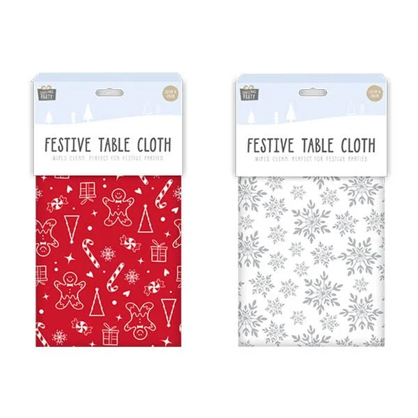 Festive Wipe Clean Table Cloth 132x178cm