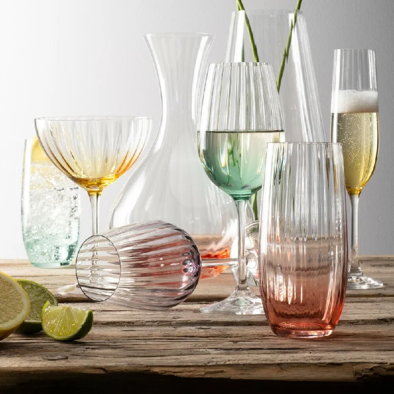 Galway Crystal Erne Glassware Set - Blush