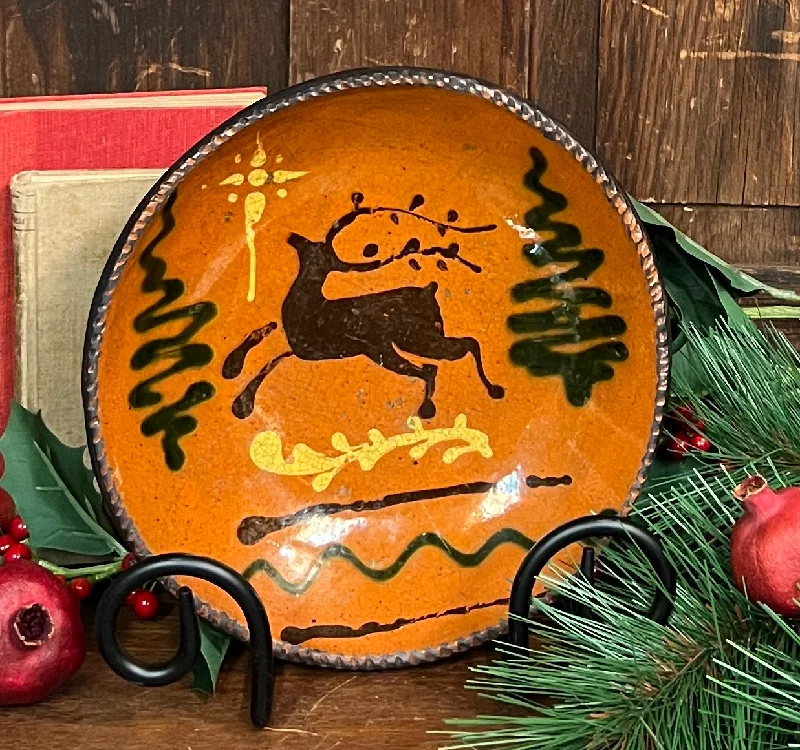 GMS-1577 Shooner Redware Stag Plate