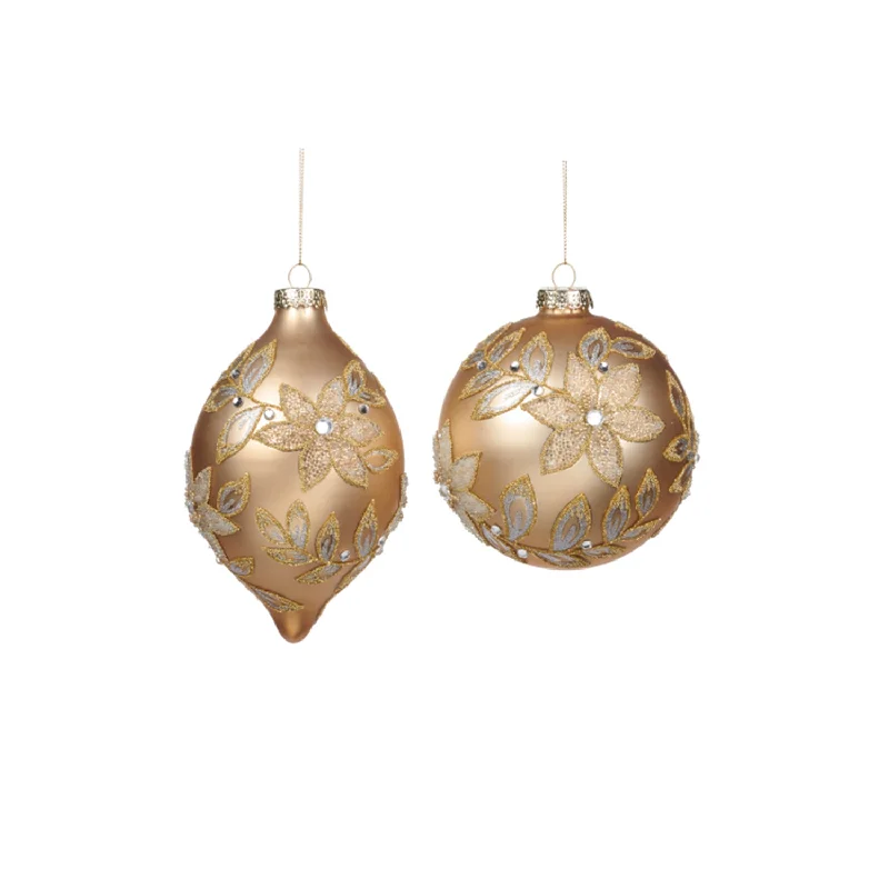 Gold Foral Jewel Bauble