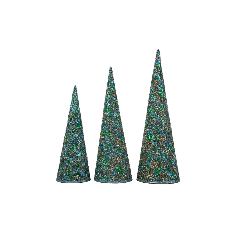 Green Embellished Cone