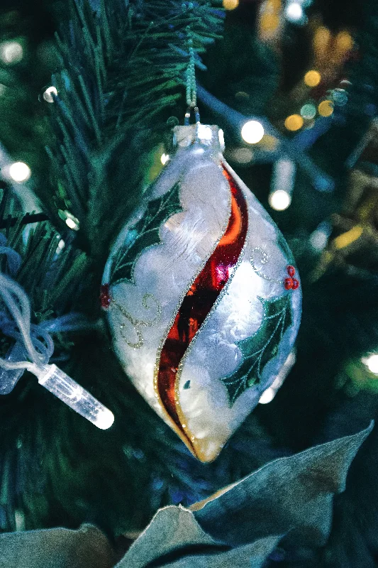 Holly Swirl Hanging Ornament