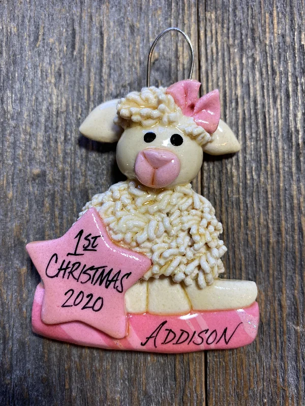 Baby Lamb Christmas Ornament