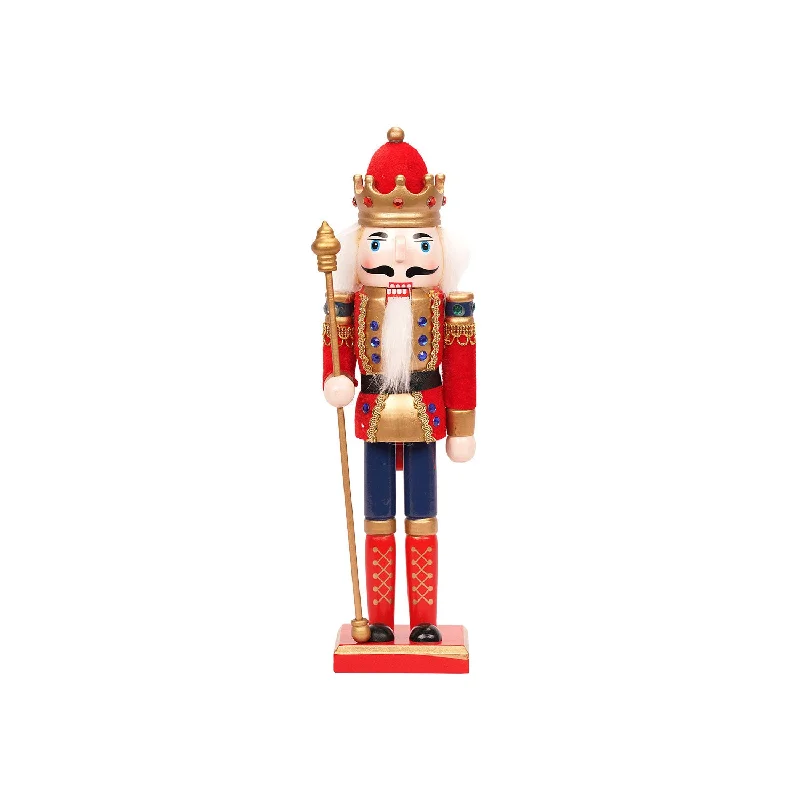 Large Christmas Wooden Nutcracker - Red