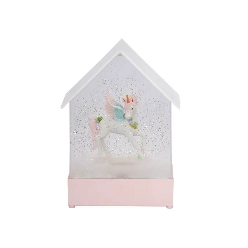 LED Musical Snow House - Unicorn