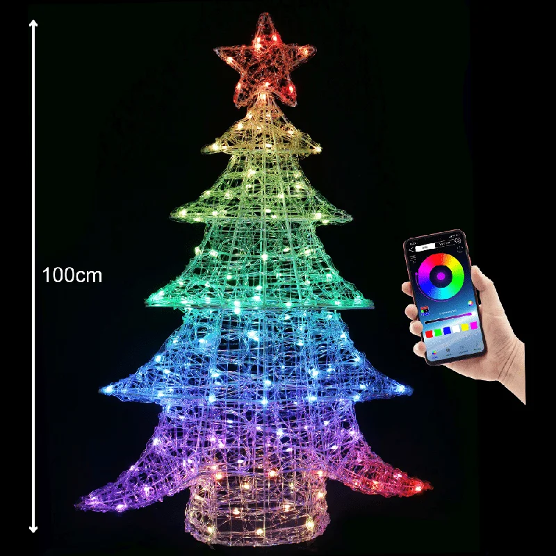 LED Rainbow Acrylic Tree with App (100cm)