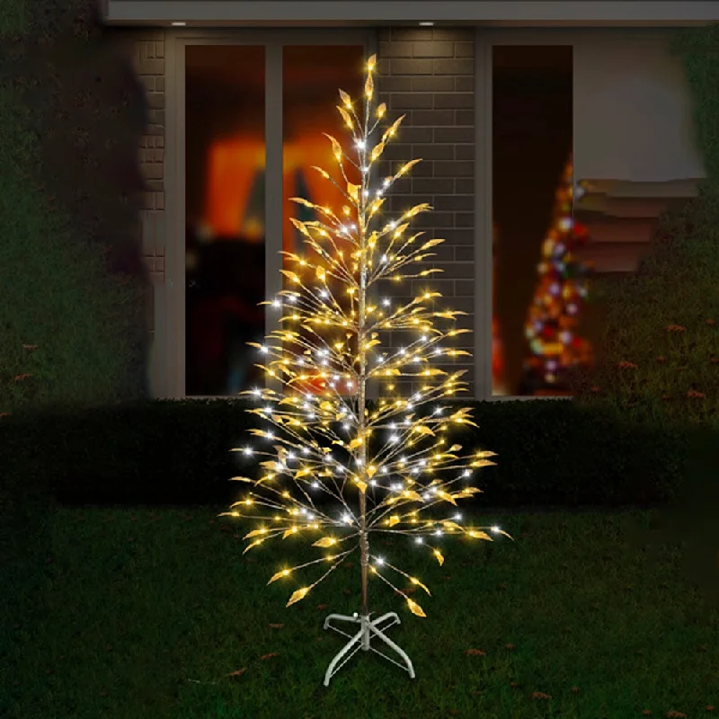 LED Warm-Cool Twinkling Flat Leaf Tree (1.7m)