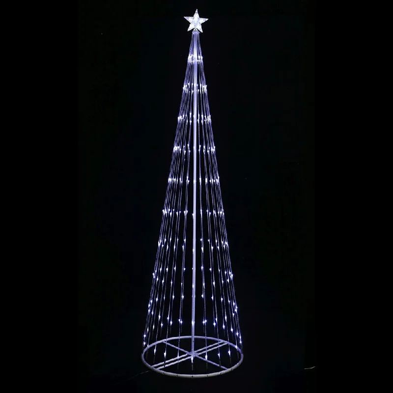 LED White Digital Flashing Strands Tree (2.4m)