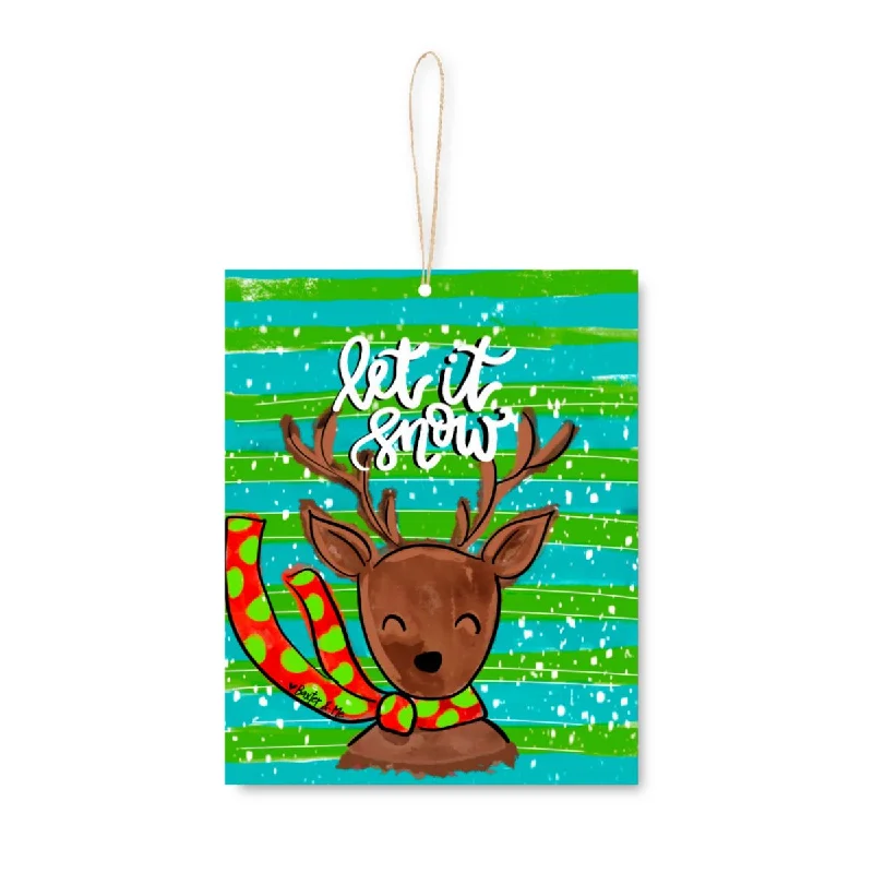 Let it Snow Reindeer Ornament