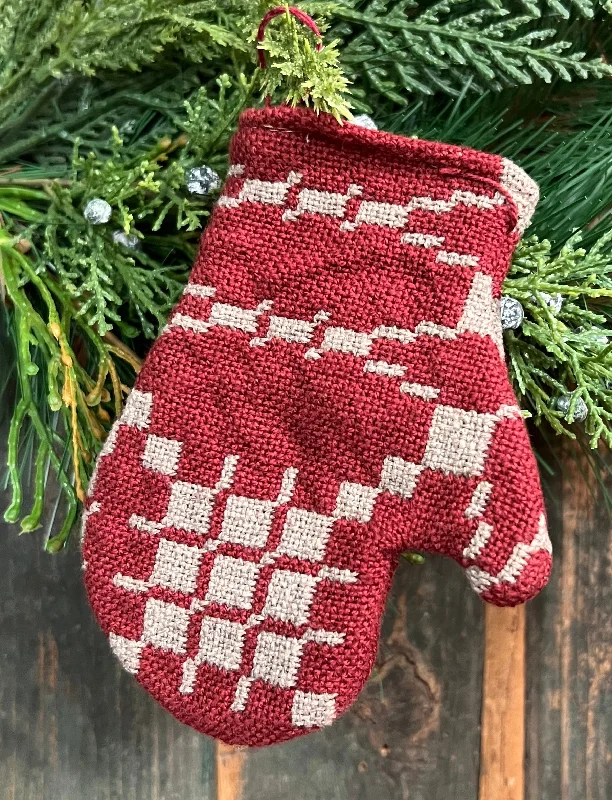 NV-X27 Red Coverlet Mitten Ornament