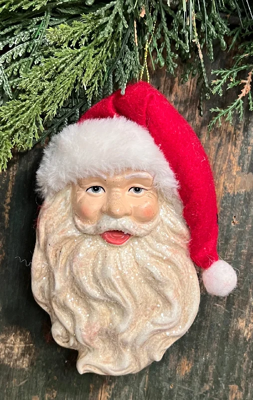 NV-X42 Santa Face Redware Ornament