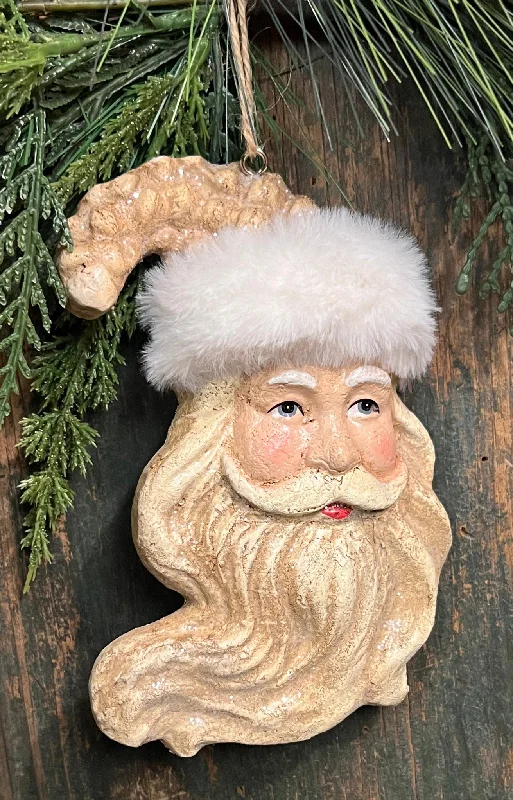 NV-X43 Santa Face Redware Ornament