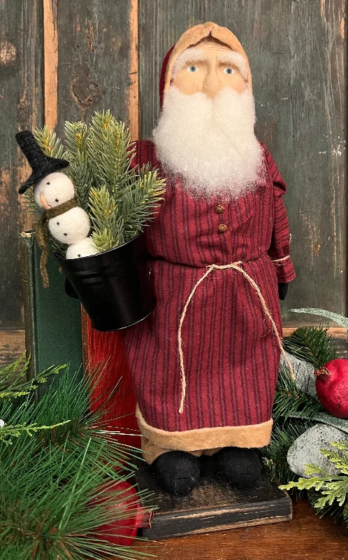 OTC-S1 Small Santa holding Snowman in Bucket