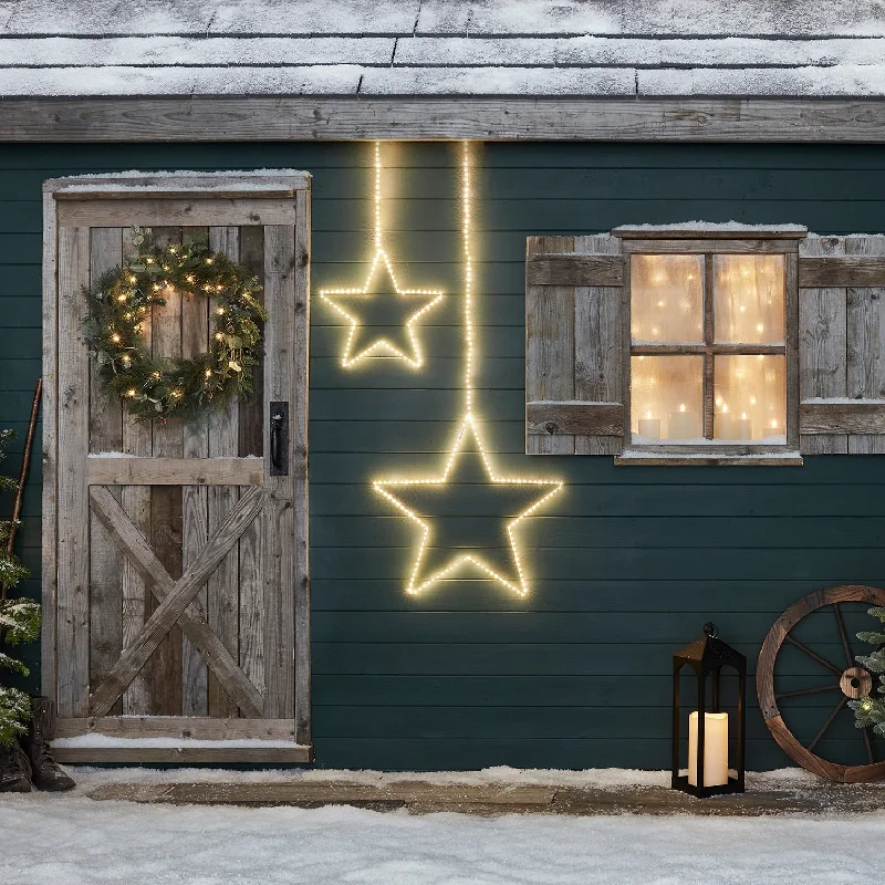 Outdoor Hanging Star Light Duo