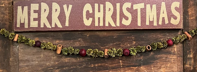 PB-269 Cellar Fruit, Green Buds & Cinnamon Sticks Garland