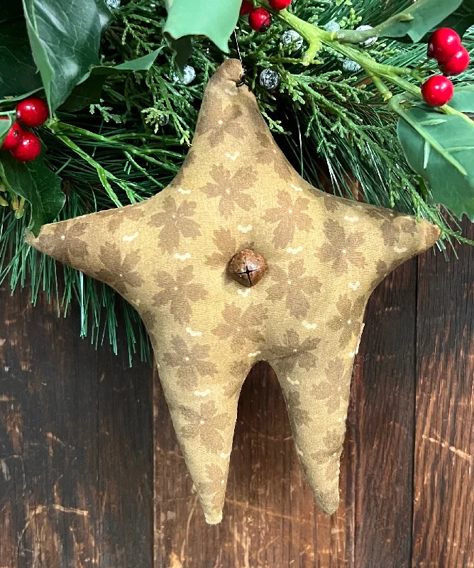 PEN-X49 Fabric Star Ornament - Mustard