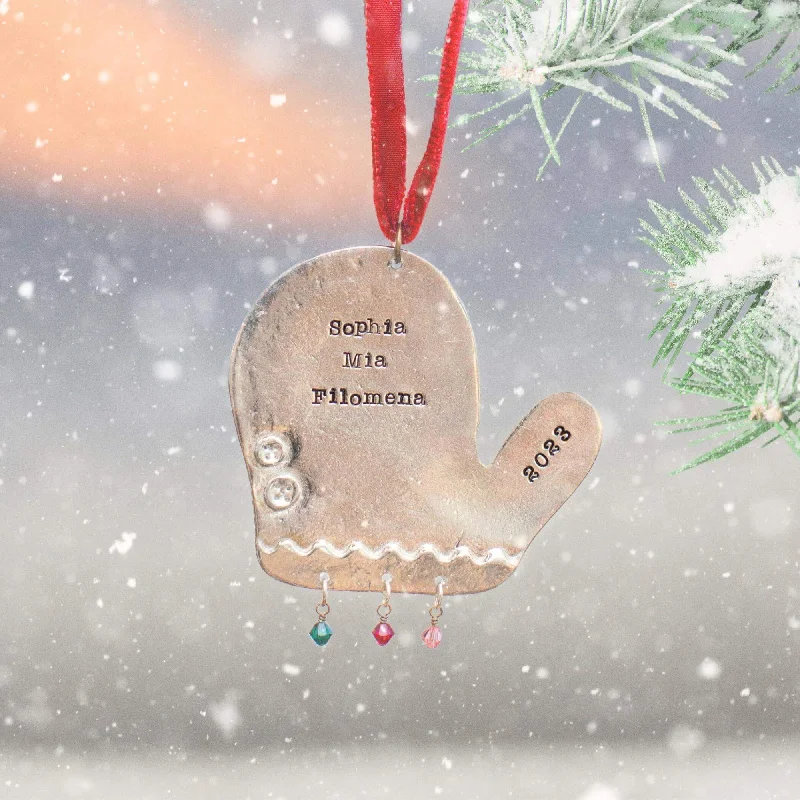 Personalized Mitten Christmas Ornament *Limited Edition*