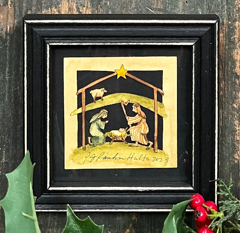 PJH-343 Nativity Framed Paper Cutting