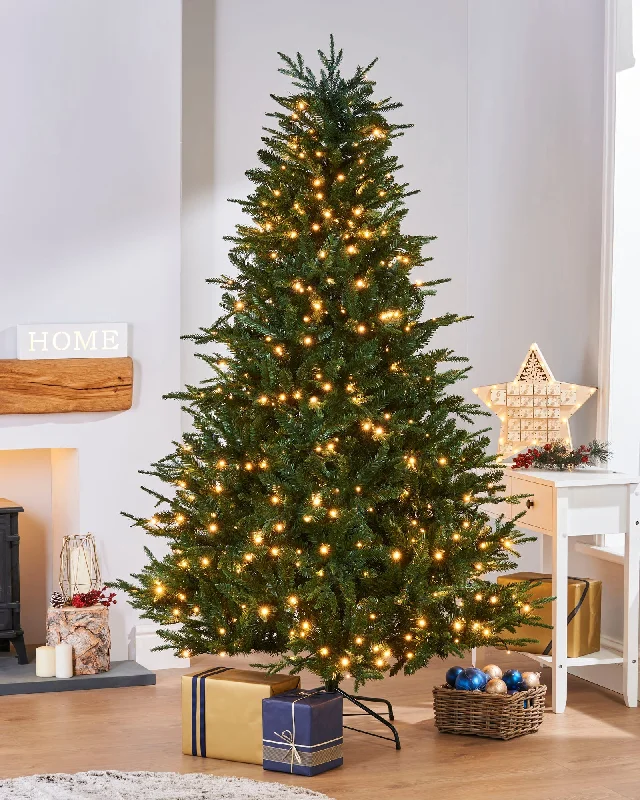 Pre-lit Grand Alaskan Fir Christmas Tree, 8 ft