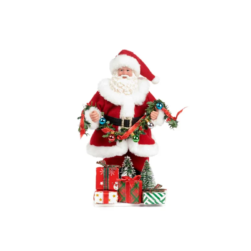 Premium Santa With A Garland