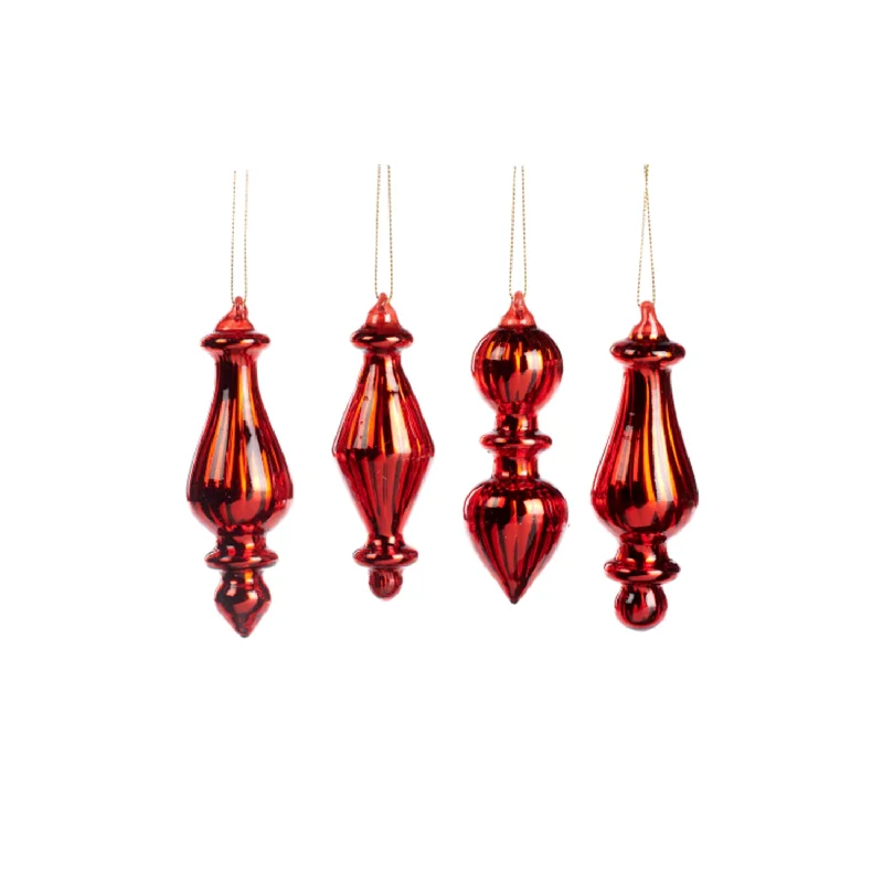 Red Glass Hanging Ornament