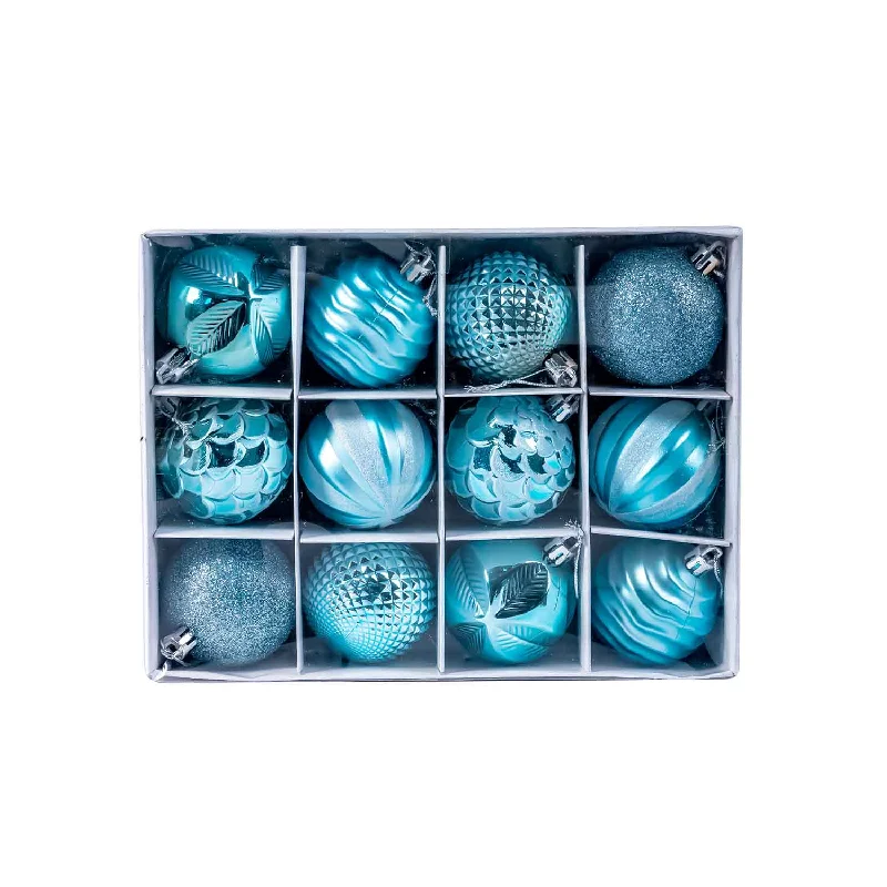 Set of 12 Christmas Baubles - 6cm