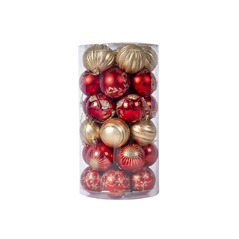 Set of 30 Embellished Baubles - 6cm