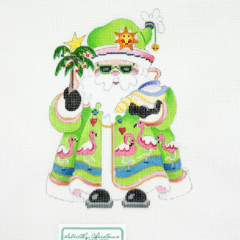 Squatty Santa with Palm Tree and Shell