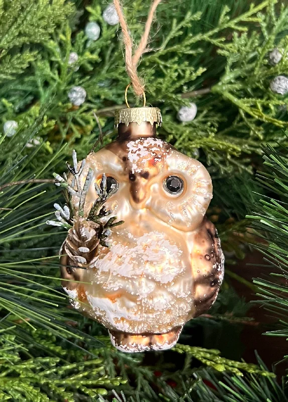 STH-01 Glass Owl Ornament