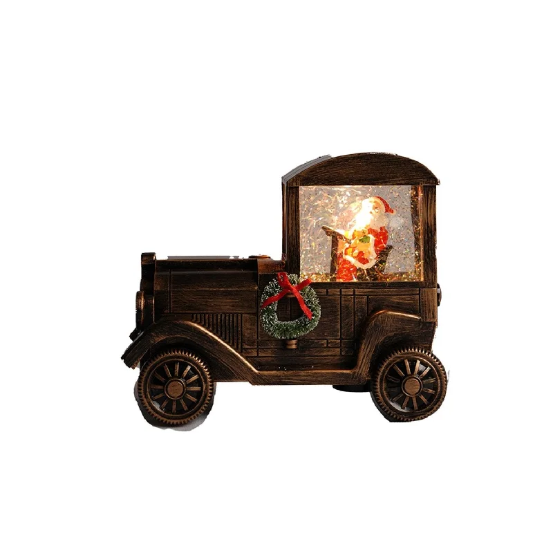 Vintage Chrimas Snowing Car - 20 cm