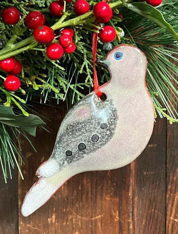 WV-02 Mourning Dove Pottery Ornament