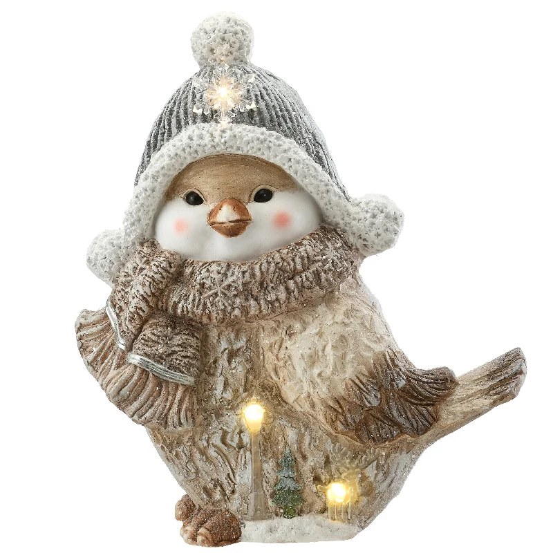 16 in. Lighted Snowbird Figurine