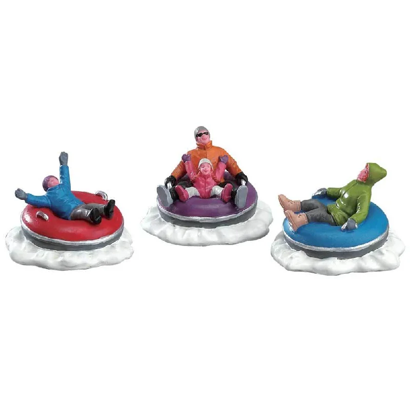 Lemax Vail Village Table Piece: Tubing Family, Set of 3 #73305