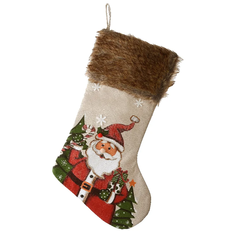 21 in. Rural Homestead Collection Santa Stocking