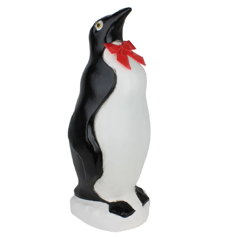 22" Penguin with Bow Tie Blow Mold Christmas Decoration