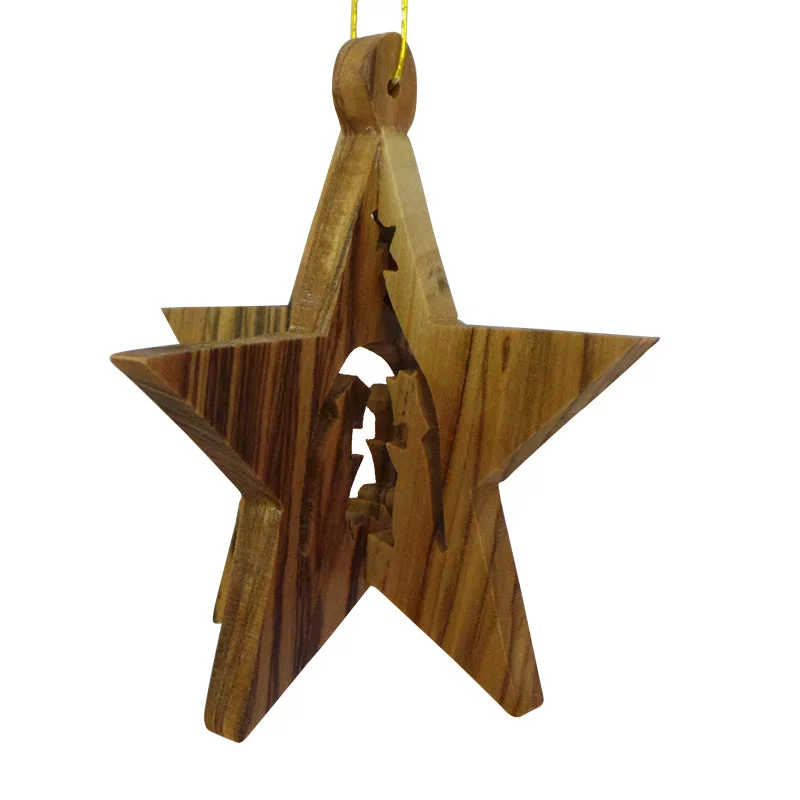 3D Star with Nativity Ornament